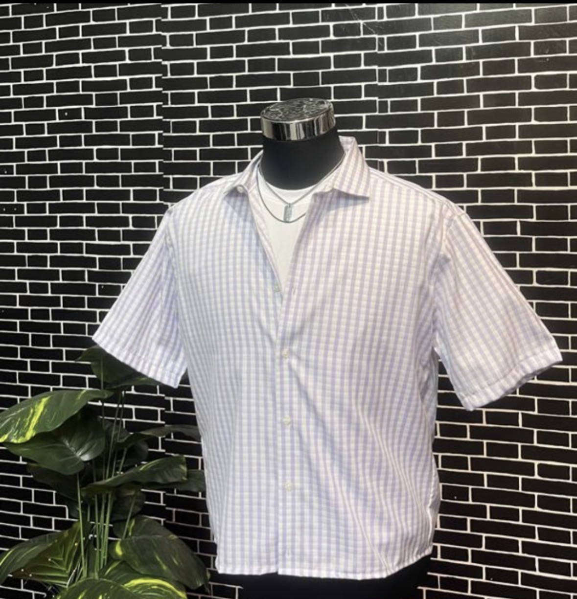 Lilac Gingham Shirt